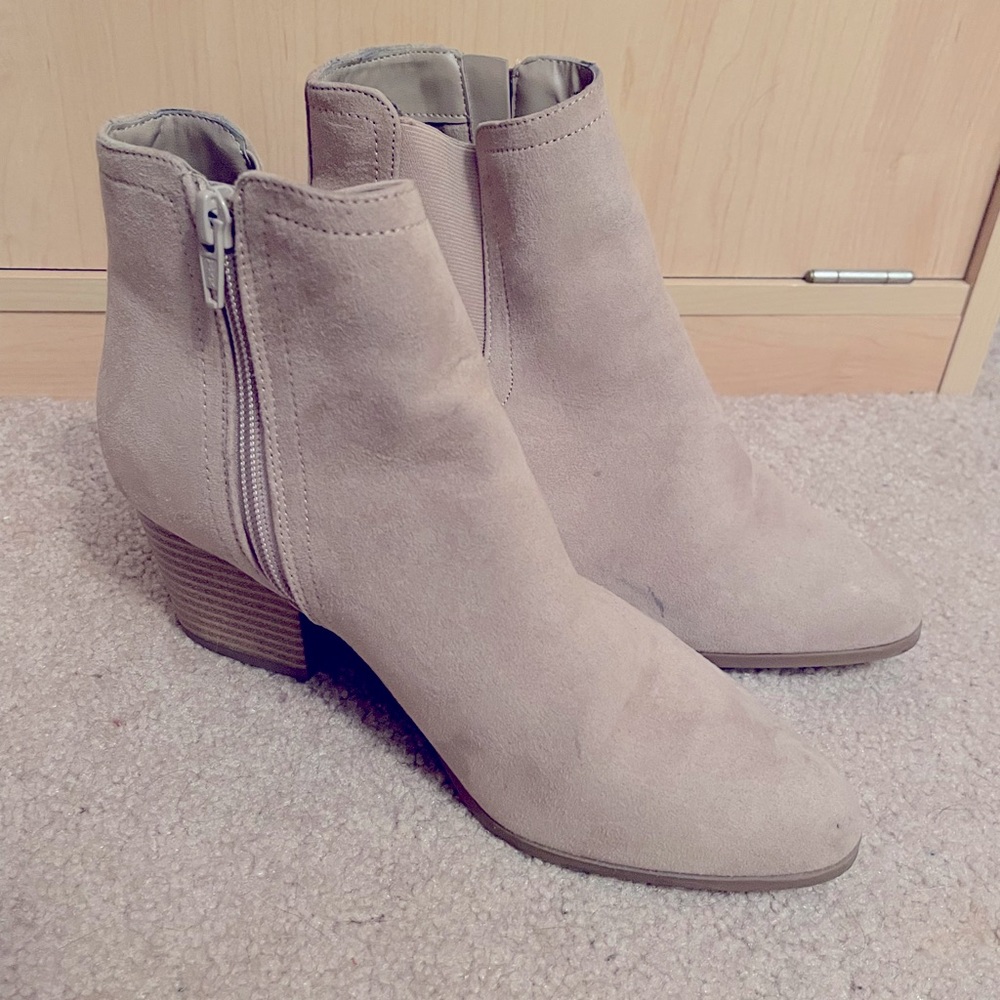 Tan Suede Booties